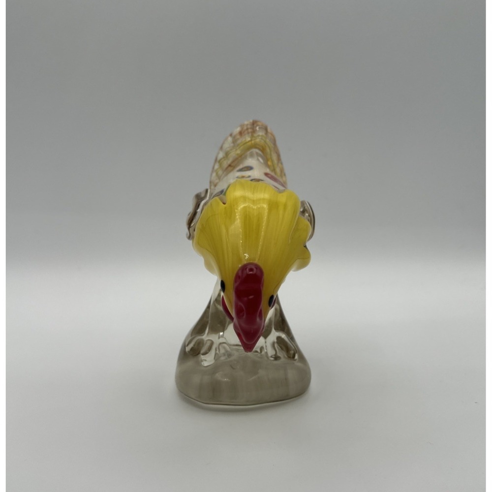 Lenox Morning Mingle Vibrant Hand Blown Art Glass Rooster 5.5 Inch Height - Picture 3 of 9